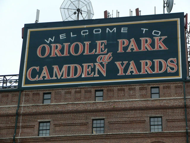 写真：Welcome to Oriole Park at Camden Yards