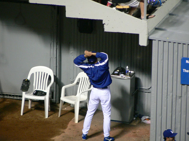 写真：ドジャースタジアムのブルペン